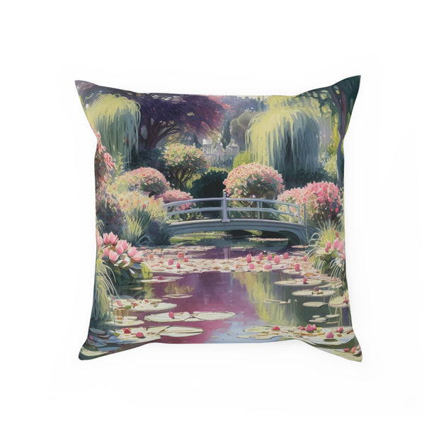 Monet Inspired Lily pond Cushion Watercolor