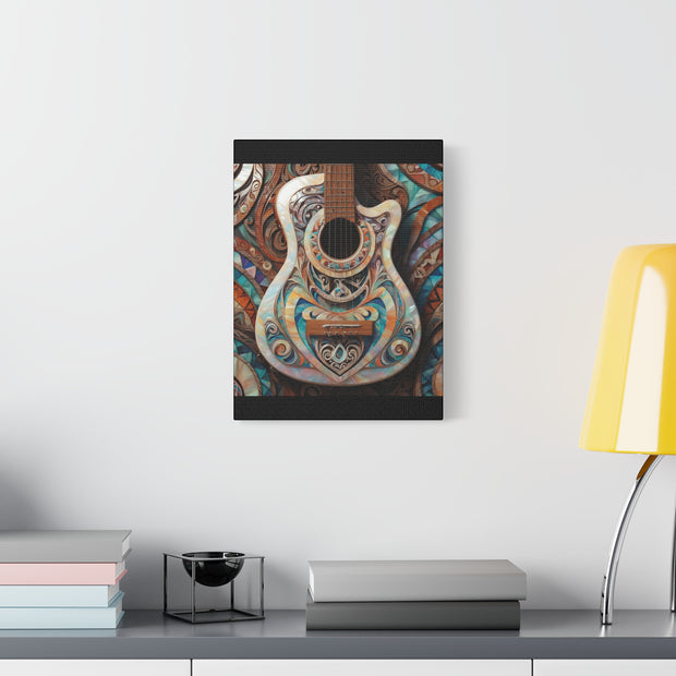 Mother Of Pearl Guitar Colorful Classic Canvas