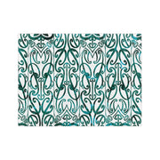 Dark Teal Green Koru Velveteen Microfiber Blanket