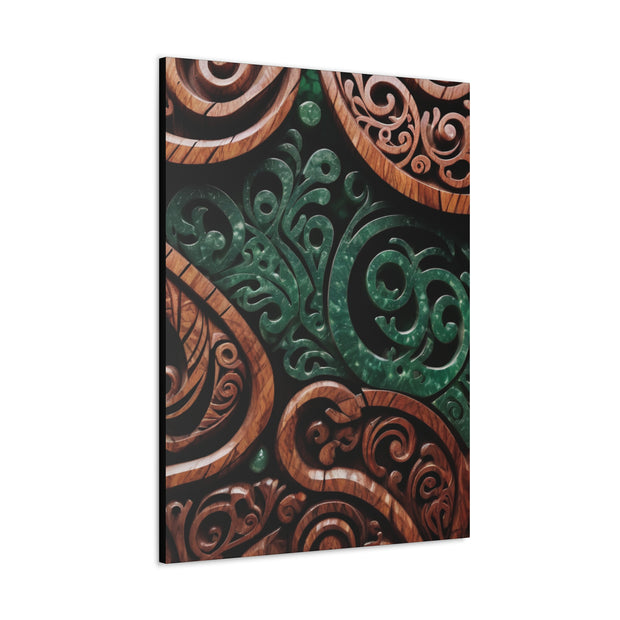 Wood and Jade Pounamu Greenstone Classic Canvas