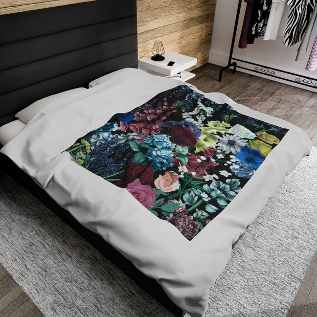 Flowers Galore Velveteen Plush Blanket
