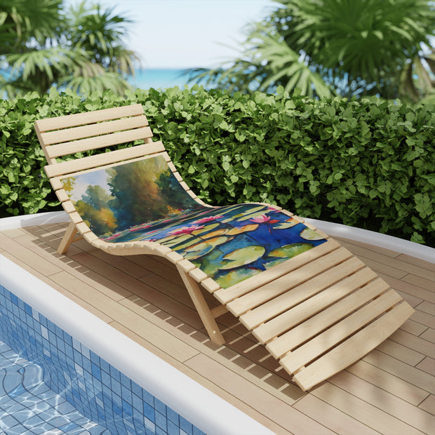 Monet Inspired Waterlily Pond Beach Towels