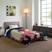 Japanese White Peacocks In Cherry Blossom Tree Comforter