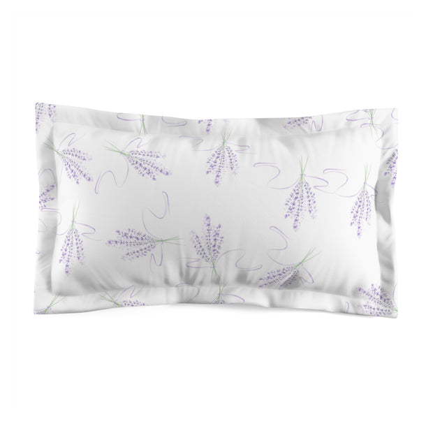 Microfiber Pillow Sham Lavender Lilac Dreams