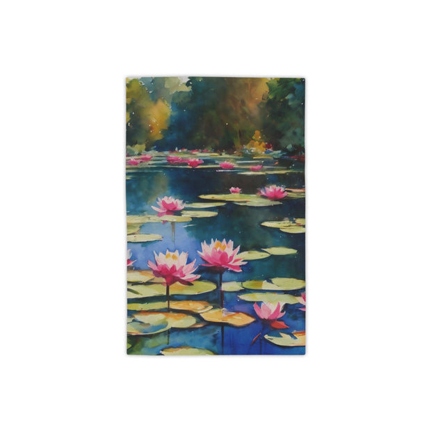 Monet Inspired Waterlily Pond Beach Towels