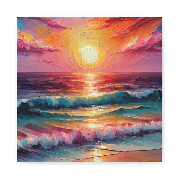 Beautiful Colorful Sunset Oils Classic Canvas