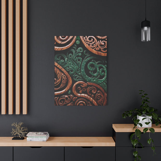 Wood and Jade Pounamu Greenstone Classic Canvas