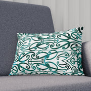 Dark Teal Green Koru Cushion
