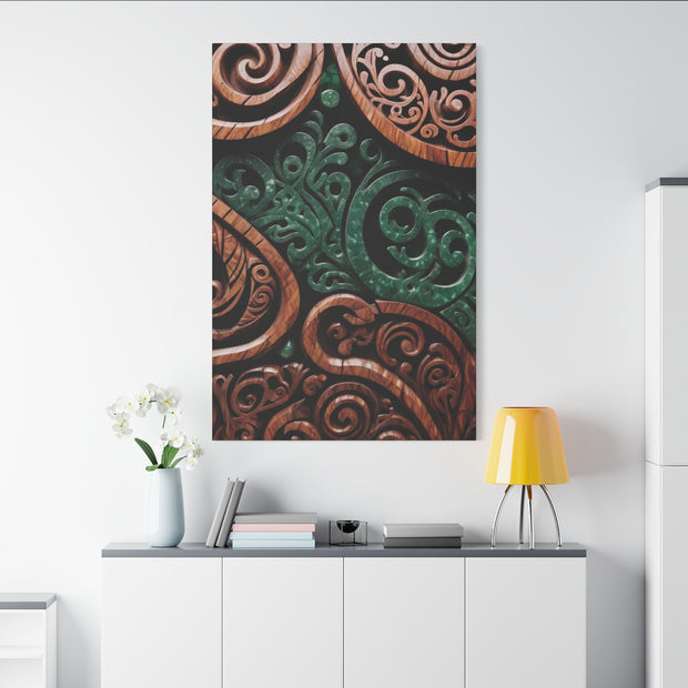 Wood and Jade Pounamu Greenstone Classic Canvas