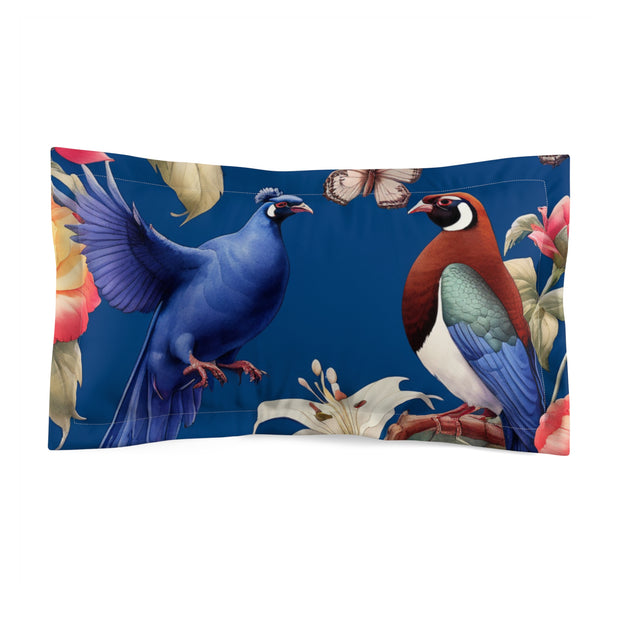 Pheasant A Blue Microfiber Pillow Sham