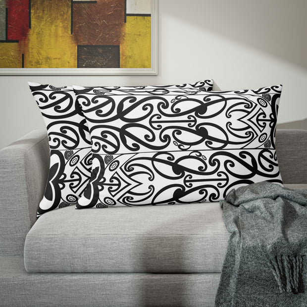 Black And White Maori Koru Pillow Sham