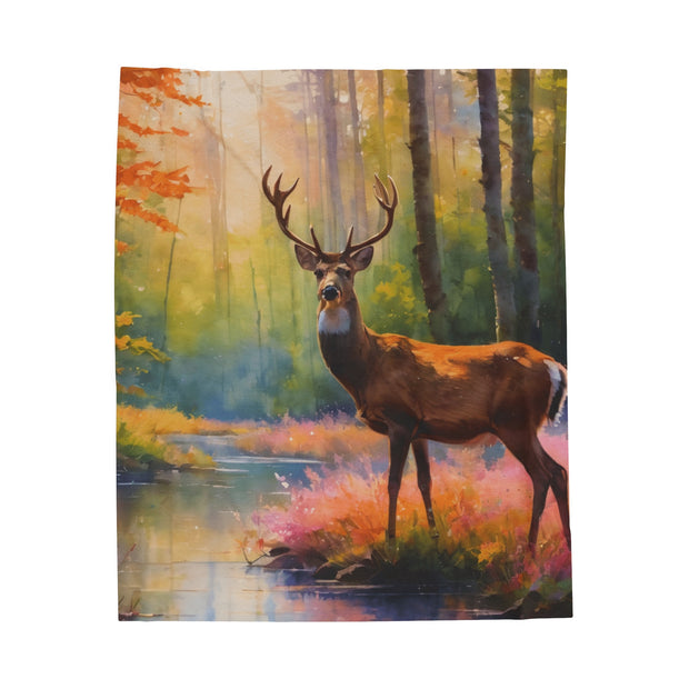 Deer Heaven Velveteen Plush Blanket