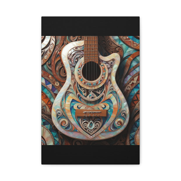 Mother Of Pearl Guitar Colorful Classic Canvas
