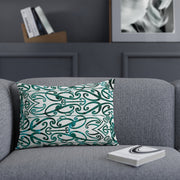 Dark Teal Green Koru Cushion