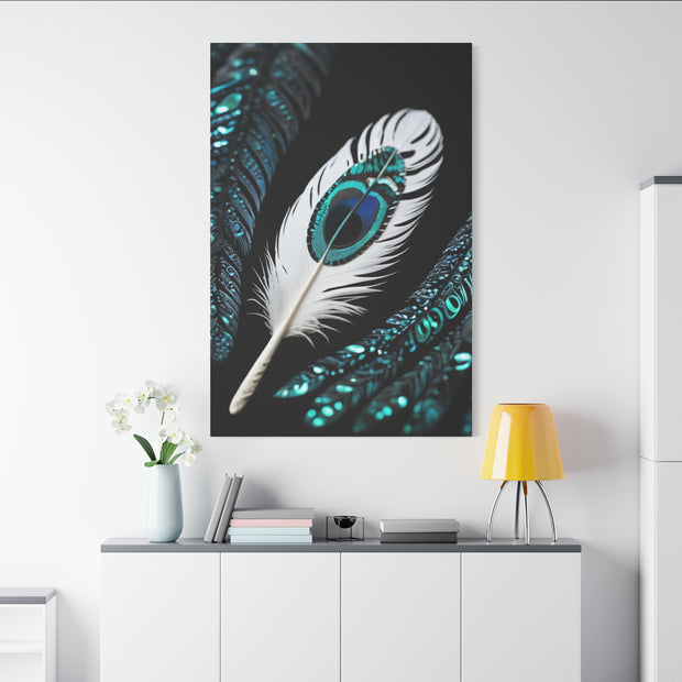 Paua Shell Abalone Feather Classic Canvas