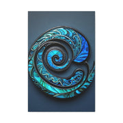 Stunning Blue Paua Abalone Shell Spiral Classic Canvas