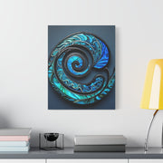 Stunning Blue Paua Abalone Shell Spiral Classic Canvas