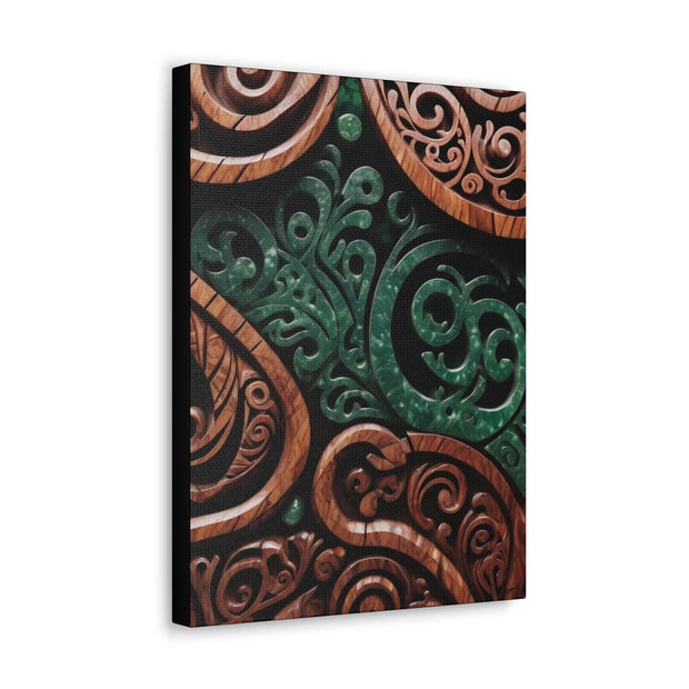 Wood and Jade Pounamu Greenstone Classic Canvas