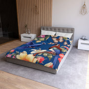 Pheasants A Blue Microfiber Duvet Cover