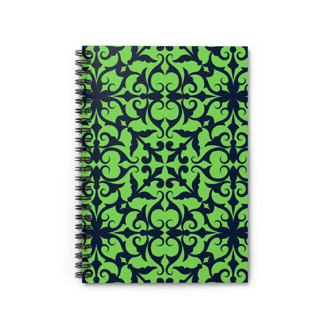 Spiral Notebook - Ruled Line Lime and Blue