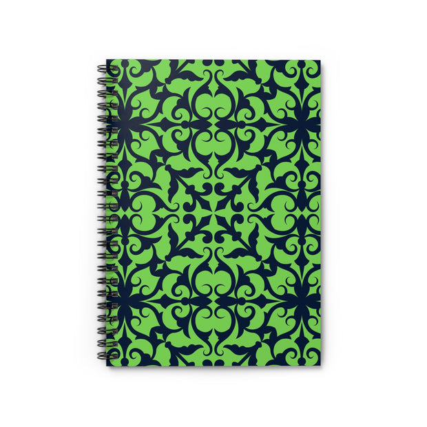 Spiral Notebook - Ruled Line Lime and Blue