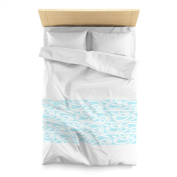 Soft Pastel Aqua Blue Microfiber Duvet Cover