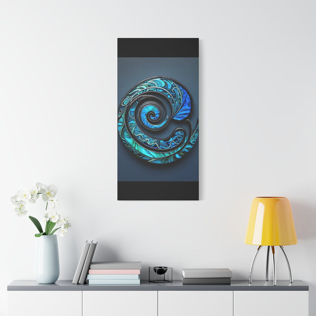 Stunning Blue Paua Abalone Shell Spiral Classic Canvas