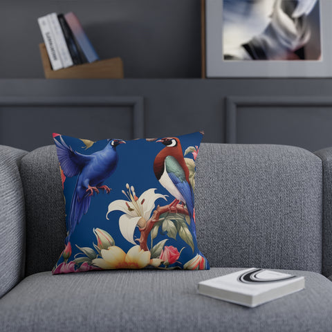 Pheasant A Blue Cushion