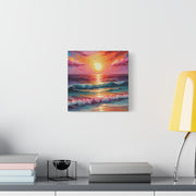 Beautiful Colorful Sunset Oils Classic Canvas