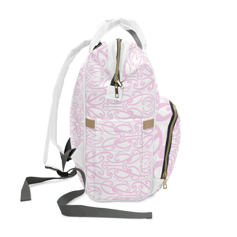 Pastel Pink Koru Multifunctional Diaper Backpack