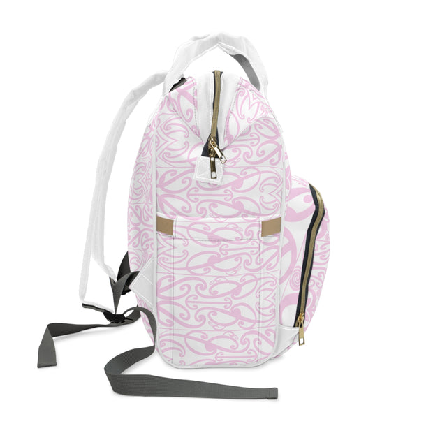 Pastel Pink Koru Multifunctional Diaper Backpack