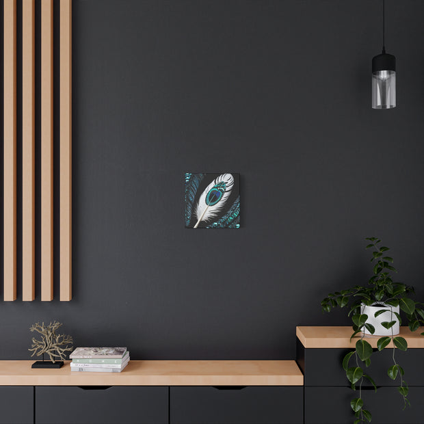 Paua Shell Abalone Feather Classic Canvas
