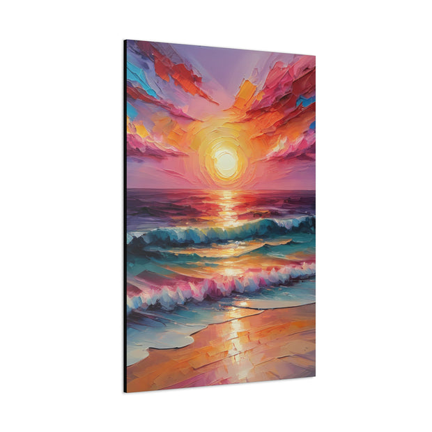 Beautiful Colorful Sunset Oils Classic Canvas