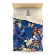 Pheasants A Blue Microfiber Duvet Cover