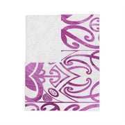Purple Koru Velveteen Microfiber Blanket