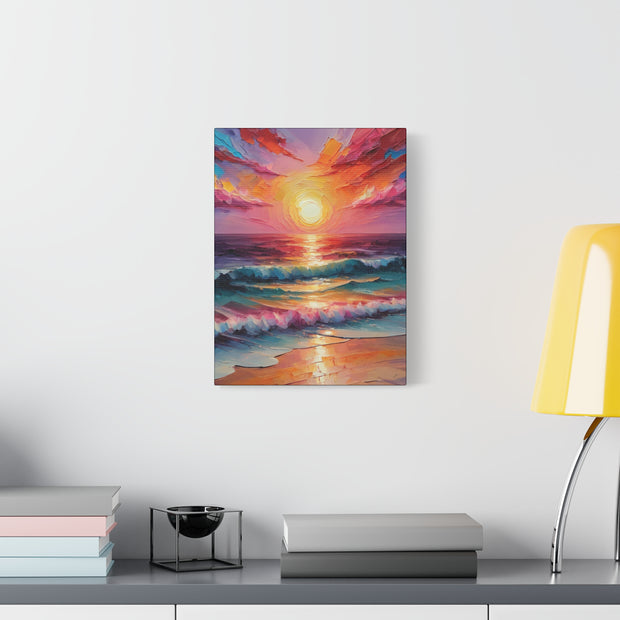 Beautiful Colorful Sunset Oils Classic Canvas