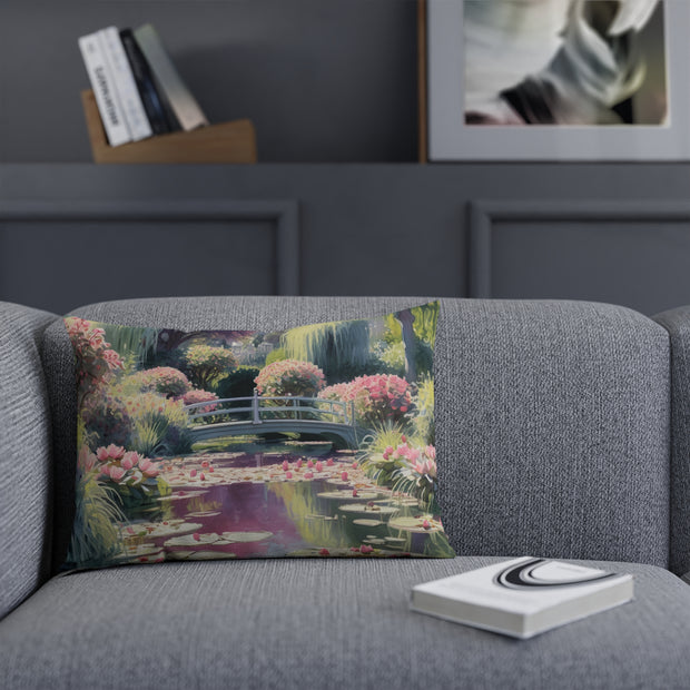 Monet Inspired Lily pond Cushion Watercolor