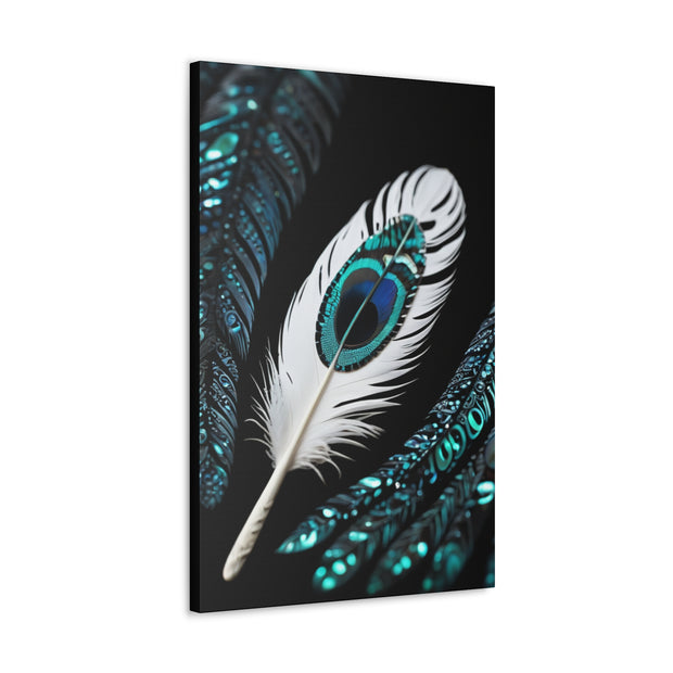 Paua Shell Abalone Feather Classic Canvas