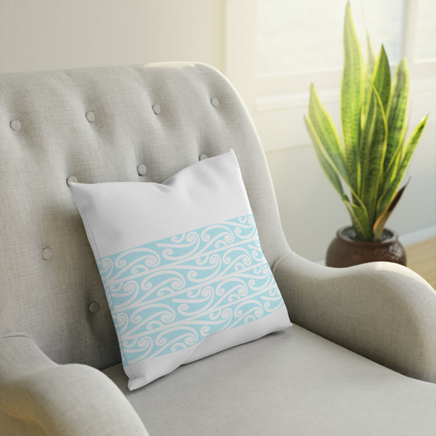 Pastel Aqua Blue Koru Cushion