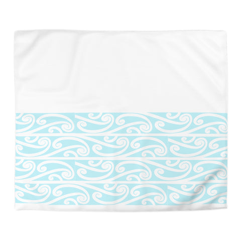 Soft Pastel Aqua Blue Microfiber Duvet Cover