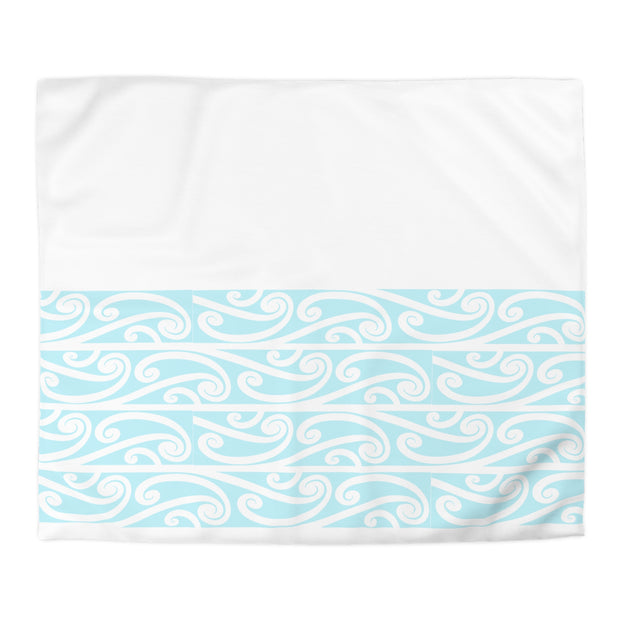 Soft Pastel Aqua Blue Microfiber Duvet Cover