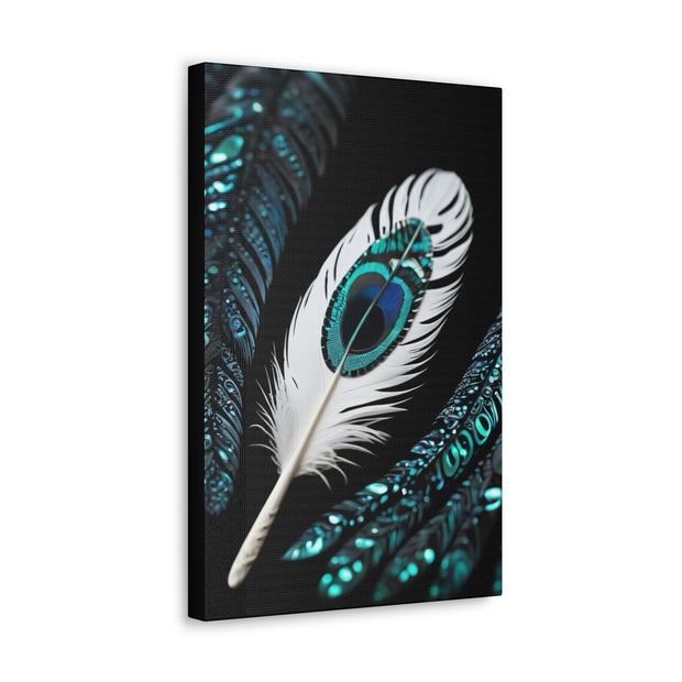 Paua Shell Abalone Feather Classic Canvas
