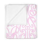 Pastel Pink Koru Soft Fleece Baby Blanket