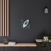 Paua Shell Abalone Feather Classic Canvas