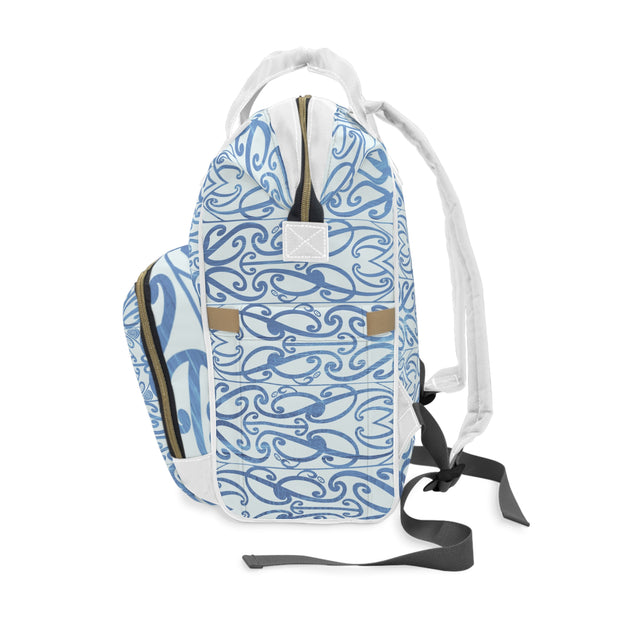 Light Blue Koru Multifunctional Diaper Backpack