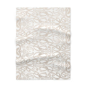 Pastel Beige Koru Soft Fleece Baby Blanket