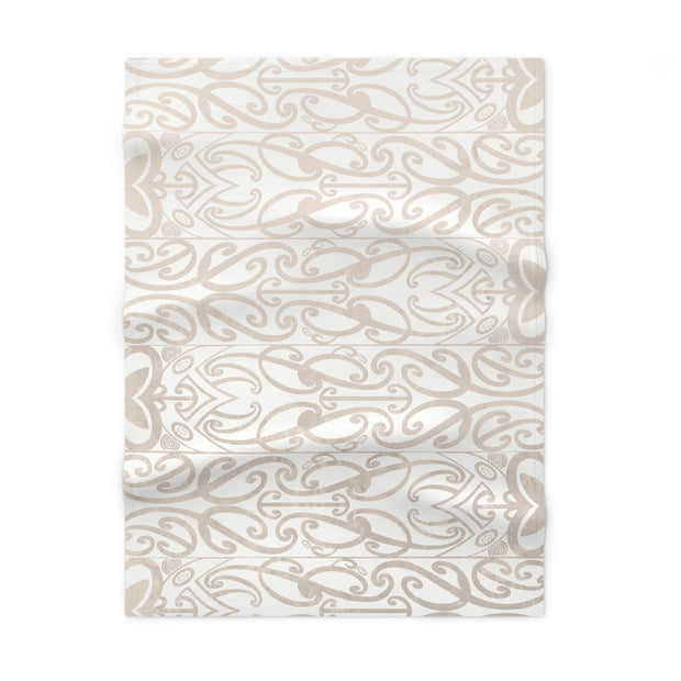Pastel Beige Koru Soft Fleece Baby Blanket