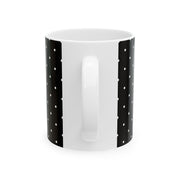Black and White Polka Dot Ceramic Mug, (11oz, 15oz)