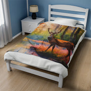 Deer Heaven Velveteen Plush Blanket