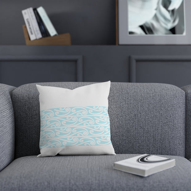 Pastel Aqua Blue Koru Cushion